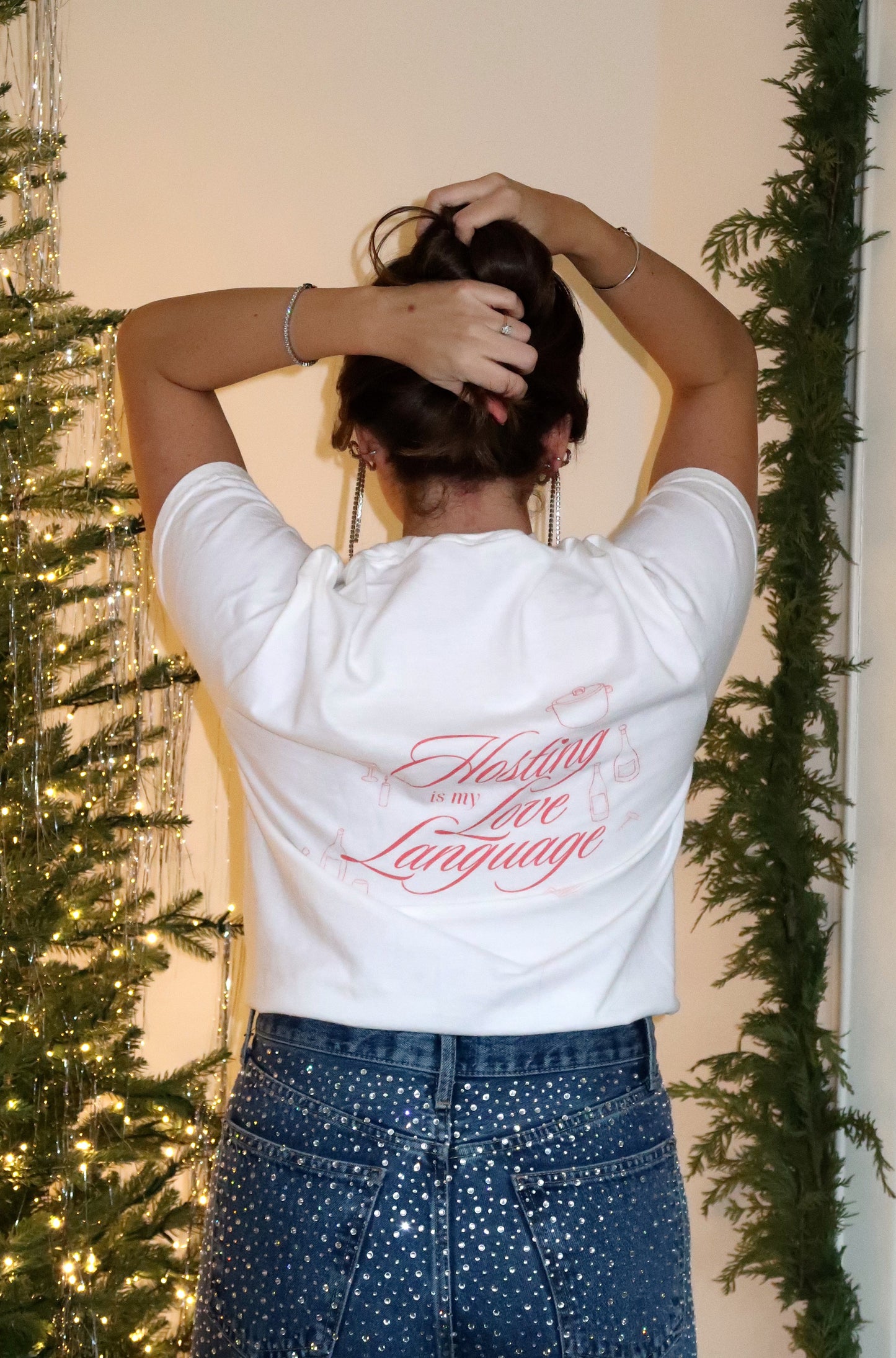 Dinner Party Club Graphic Tee - White