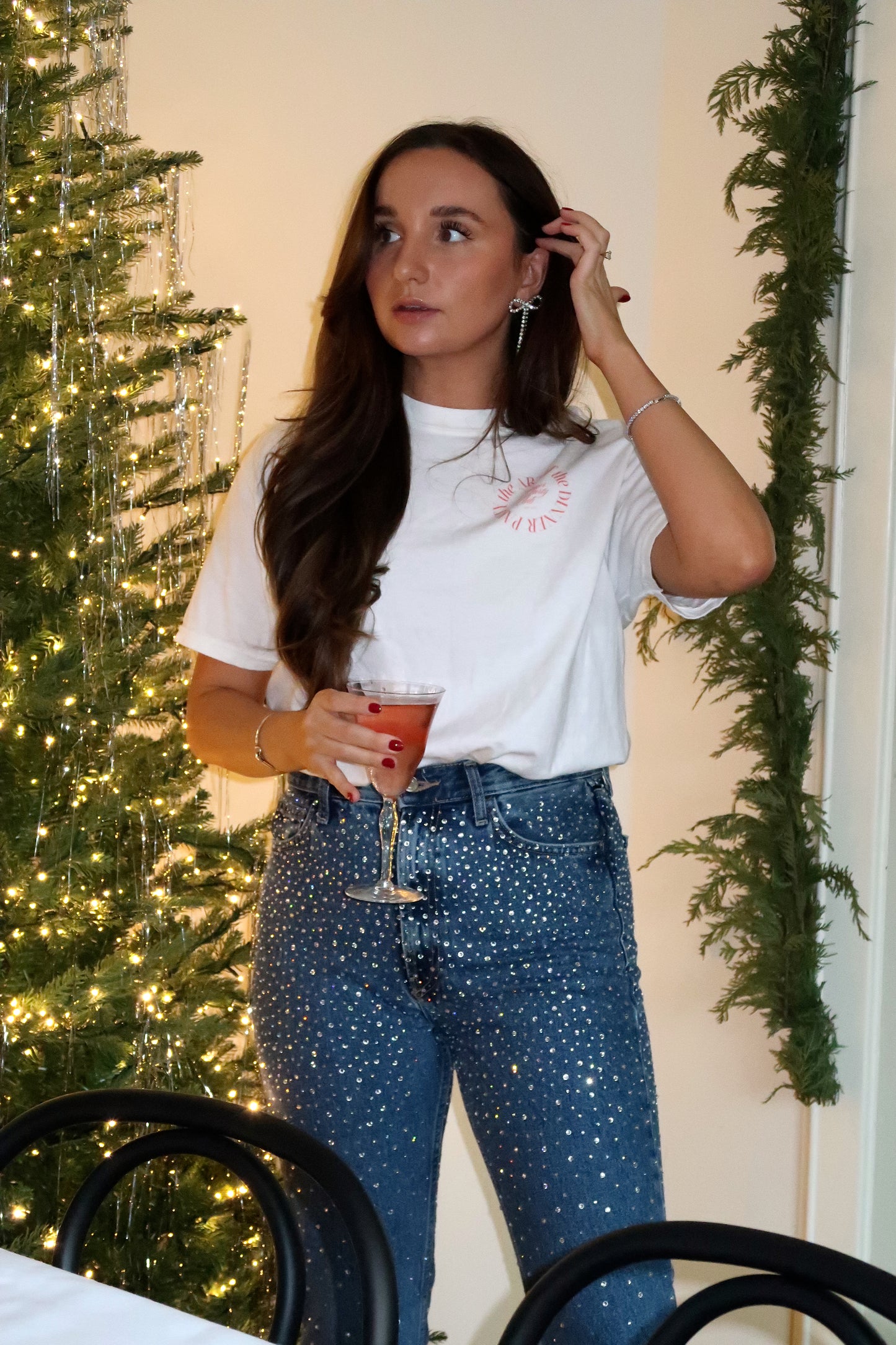 Dinner Party Club Graphic Tee - White