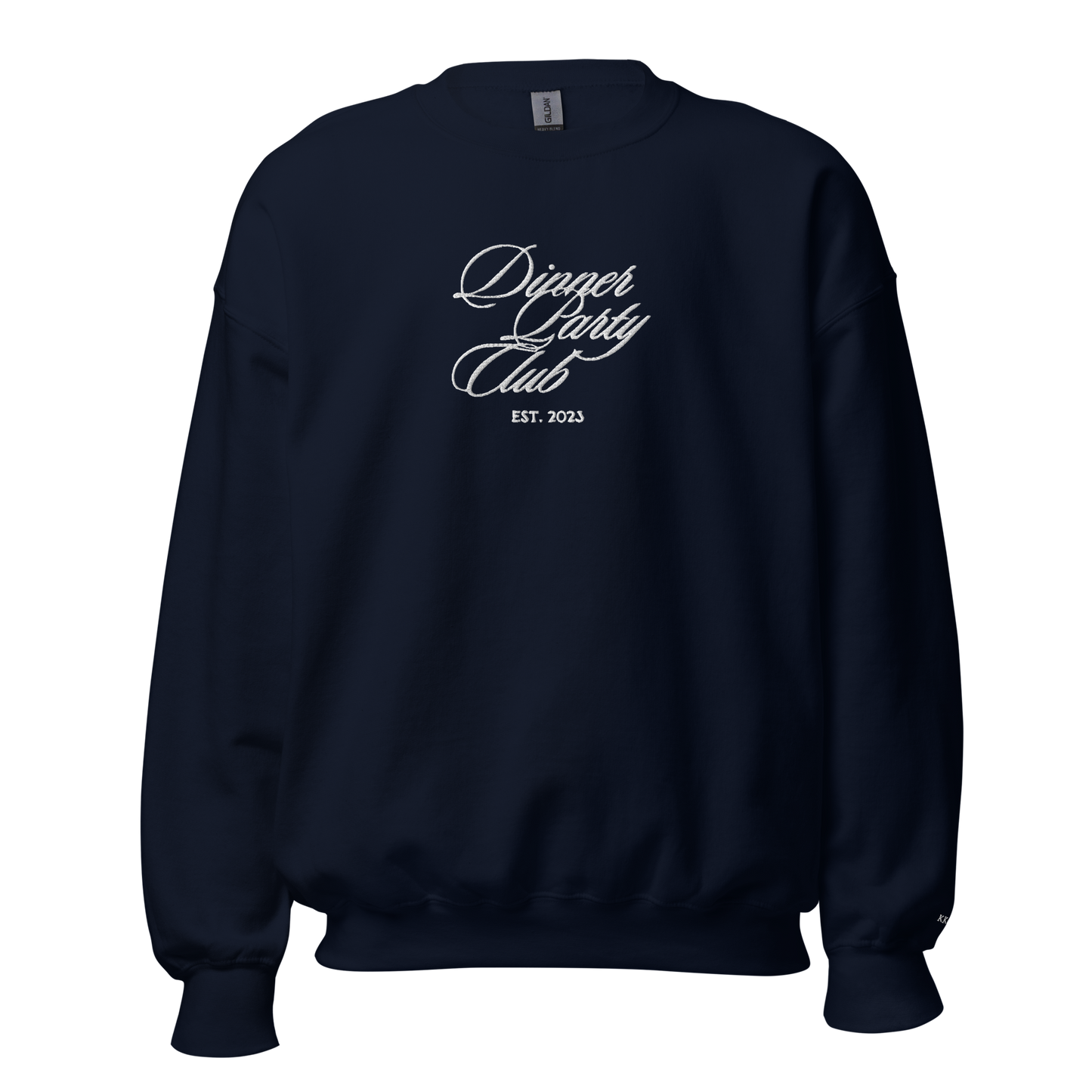 Dinner Party Club Embroidered Unisex Sweatshirt - Navy